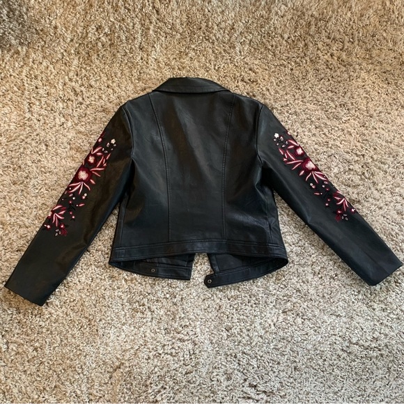Guess Marvi Embroidered Motorcycle Jacket Size Medium - Picture 5 of 10